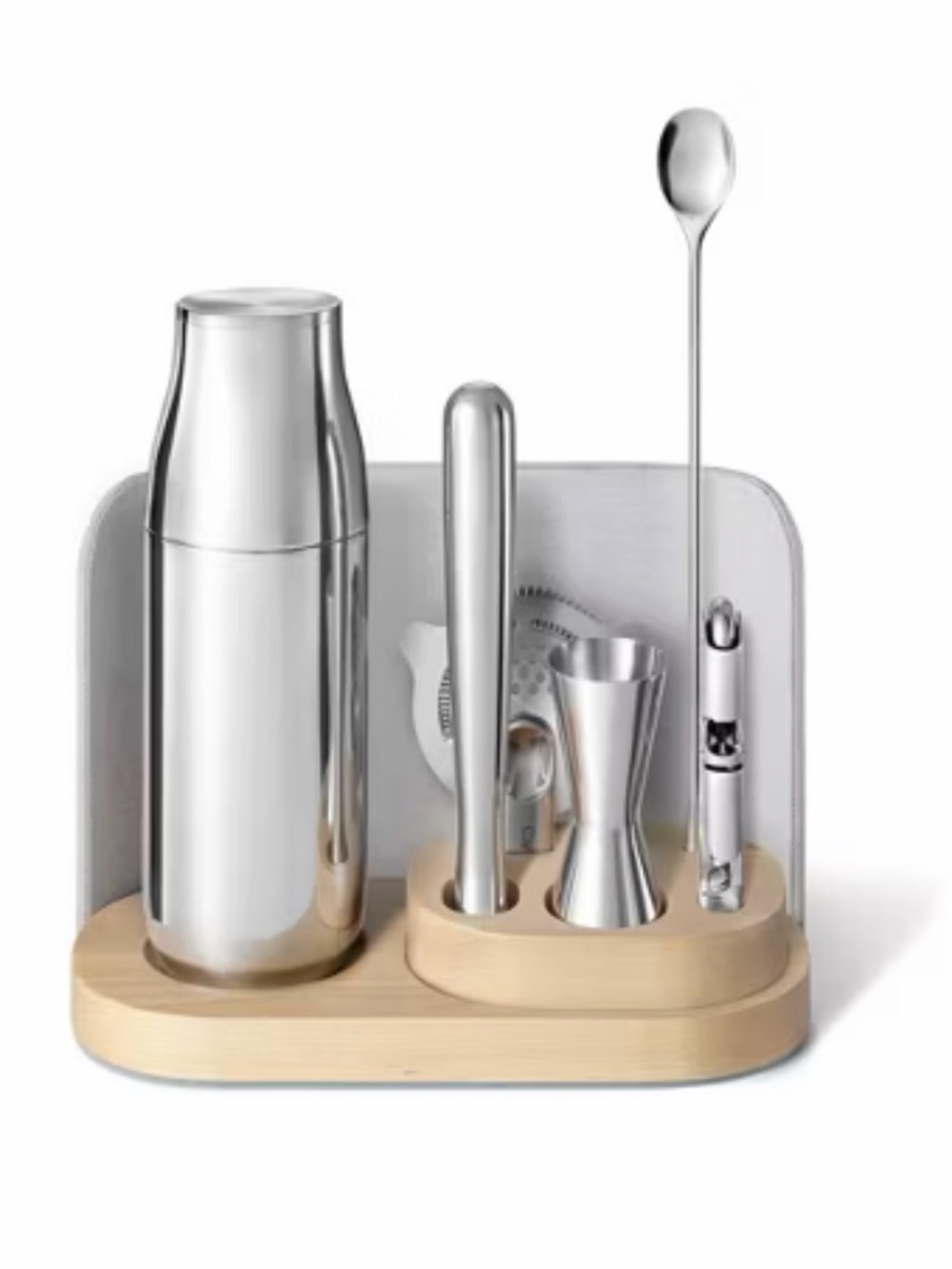 Caraway Bar at Home Set NEW in box Gray Stainless Steel Cocktail Bar Tool Set